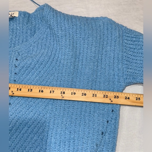 Style & Co Women's Chenille V-Neck Knit Pullon Sweater Bright Skies Size M NWT - Picture 3 of 8